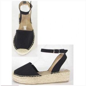 Fab Black Espadrille Wedges!